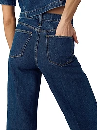 The Mia High-Rise Wide-Leg Ankle Jeans