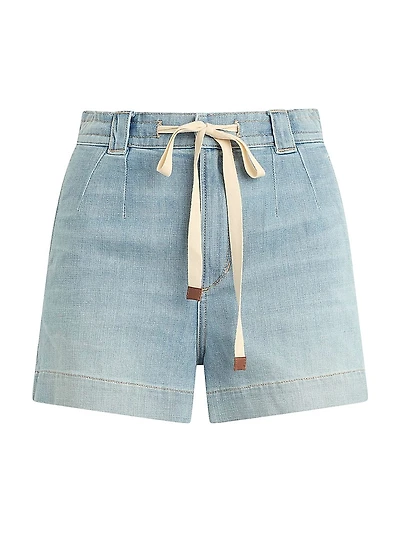 The Addison Drawstring Denim Shorts