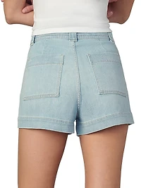 The Addison Drawstring Denim Shorts