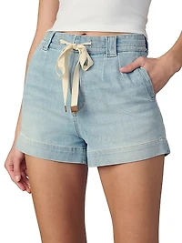 The Addison Drawstring Denim Shorts