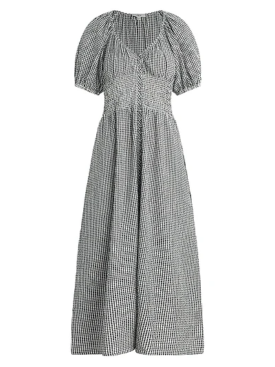 The Monet Checked Cotton-Blend Maxi Dress