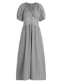 The Monet Checked Cotton-Blend Maxi Dress