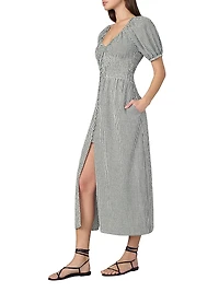 The Monet Checked Cotton-Blend Maxi Dress