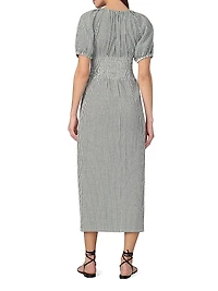 The Monet Checked Cotton-Blend Maxi Dress