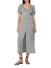 The Monet Checked Cotton-Blend Maxi Dress