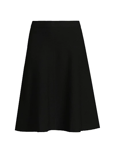 Fit & Flare Knee-Length Skirt