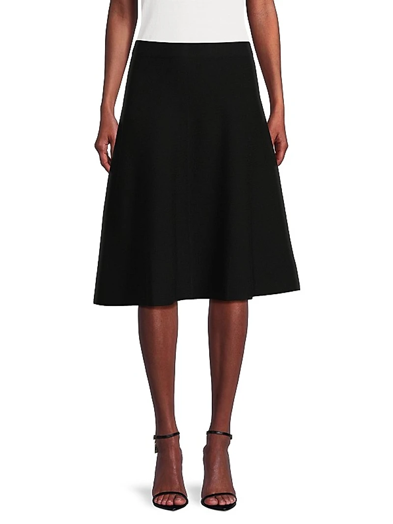 Fit & Flare Knee-Length Skirt