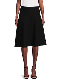 Fit & Flare Knee-Length Skirt