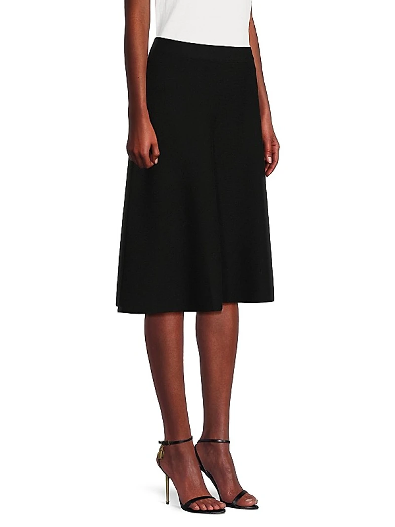 Fit & Flare Knee-Length Skirt