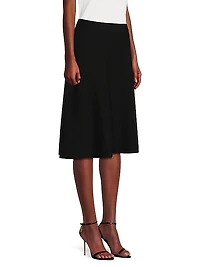 Fit & Flare Knee-Length Skirt