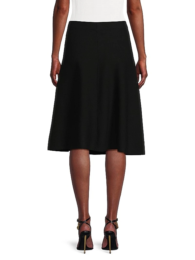 Fit & Flare Knee-Length Skirt