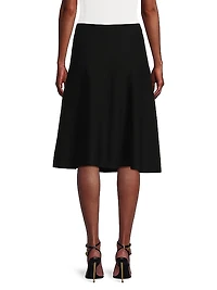 Fit & Flare Knee-Length Skirt