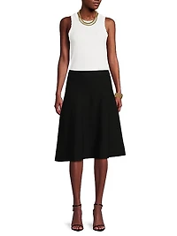Fit & Flare Knee-Length Skirt