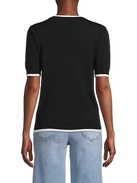 V-Neck Cotton-Cashmere Sweater