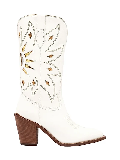 Abigail 90MM Leather Cowboy Boots