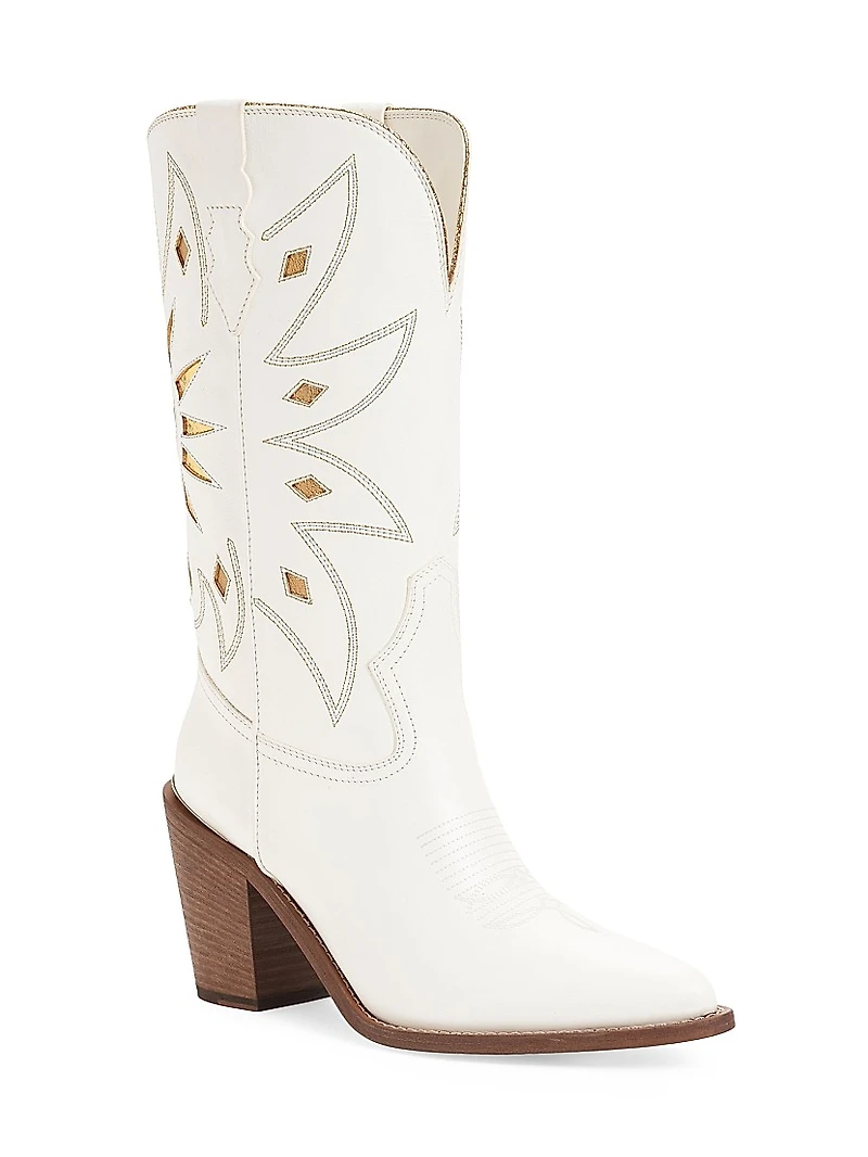 Abigail 90MM Leather Cowboy Boots