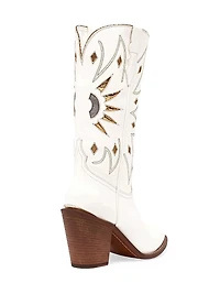 Abigail 90MM Leather Cowboy Boots