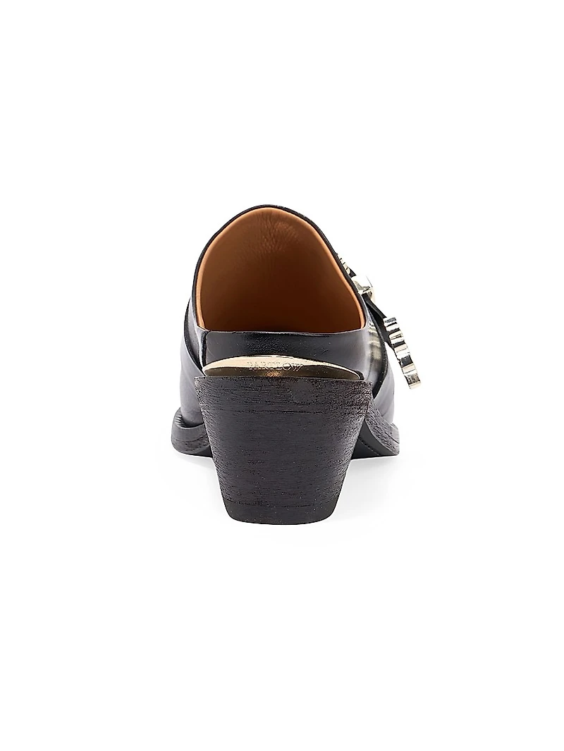 Moll 55MM Buckle-Detailed Leather Mules