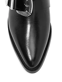 Moll 55MM Buckle-Detailed Leather Mules