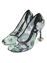 Toy Pump 90MM Sequined Floral Pumps