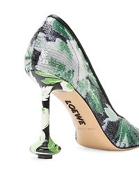 Toy Pump 90MM Sequined Floral Pumps