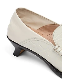45MM Croc-Embossed Leather Pumps