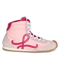 Ballet Runner 2.0 Suede & Mesh High-Top Sneakers