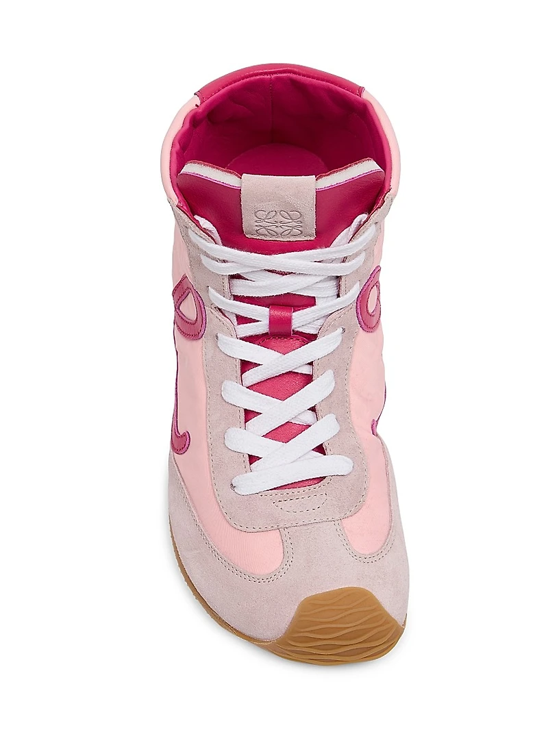 Ballet Runner 2.0 Suede & Mesh High-Top Sneakers