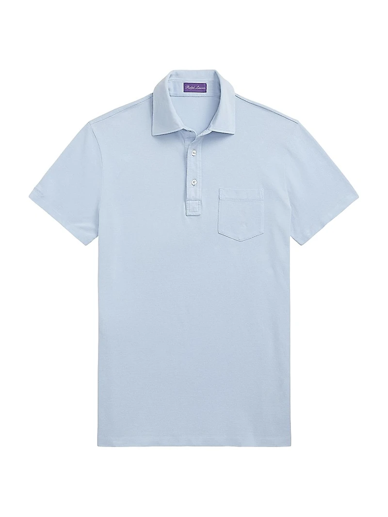 Custom-Slim-Fit Washed Piqué Polo Shirt