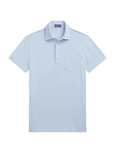 Custom-Slim-Fit Washed Piqué Polo Shirt