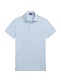 Custom-Slim-Fit Washed Piqué Polo Shirt