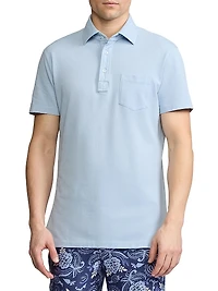 Custom-Slim-Fit Washed Piqué Polo Shirt