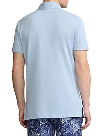 Custom-Slim-Fit Washed Piqué Polo Shirt