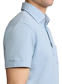 Custom-Slim-Fit Washed Piqué Polo Shirt