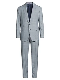 Kent Hand-Tailored Glen Plaid Suit