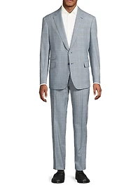 Kent Hand-Tailored Glen Plaid Suit