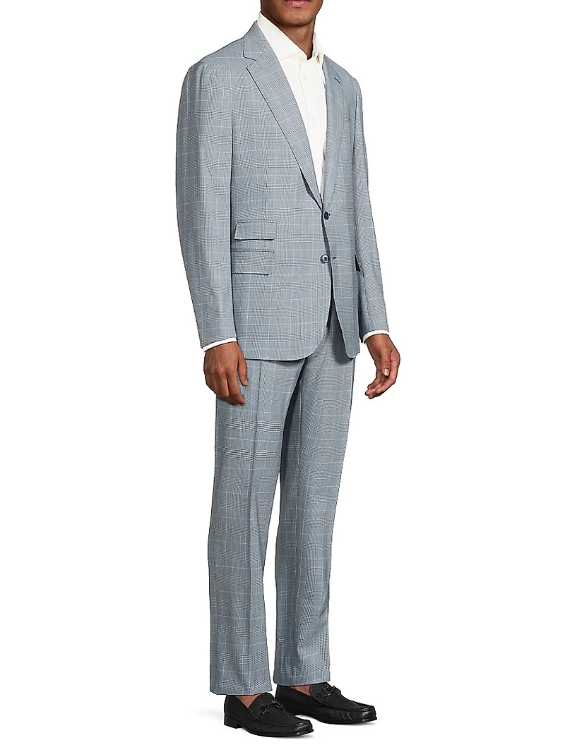 Kent Hand-Tailored Glen Plaid Suit