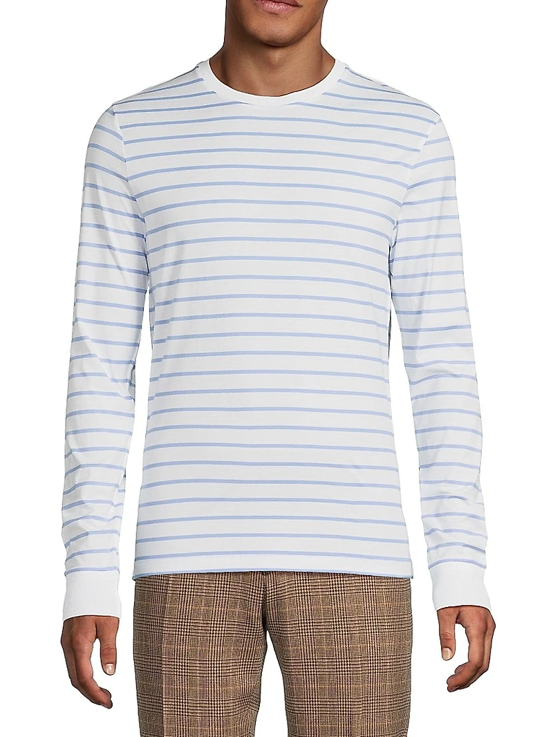 Striped Lisle Long-Sleeve T-Shirt