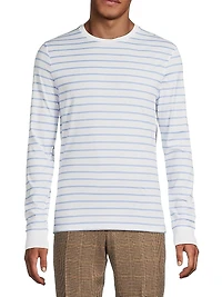 Striped Lisle Long-Sleeve T-Shirt