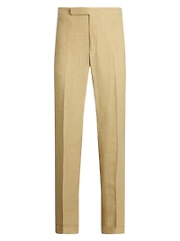 Gregory Hand-Tailored Linen-Silk Trousers