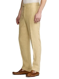 Gregory Hand-Tailored Linen-Silk Trousers