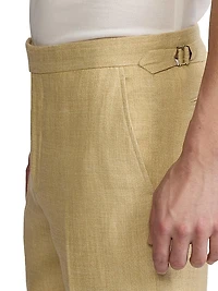 Gregory Hand-Tailored Linen-Silk Trousers