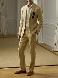 Gregory Hand-Tailored Linen-Silk Trousers