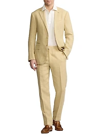 Gregory Hand-Tailored Linen-Silk Trousers
