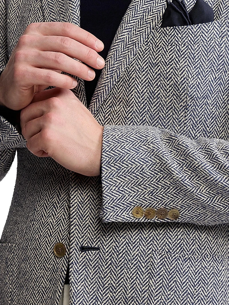 Kent Hand-Tailored Herringbone Jacket