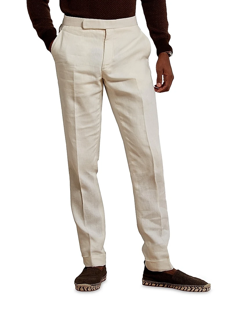 Gregory Hand-Tailored Linen Suit Trousers