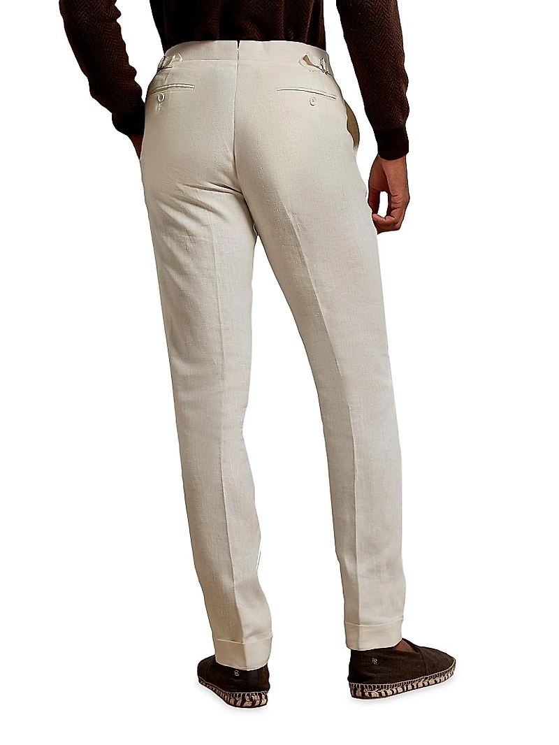 Gregory Hand-Tailored Linen Suit Trousers