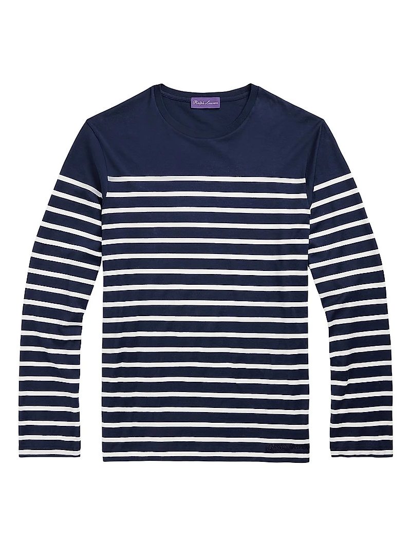 Striped Lisle Long-Sleeve T-Shirt