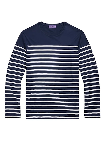 Striped Lisle Long-Sleeve T-Shirt