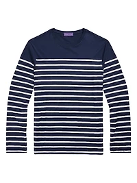 Striped Lisle Long-Sleeve T-Shirt